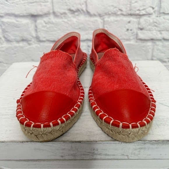 Vivi G. Shoes Red Canvas Espadrille Flats - Picture 10 of 14